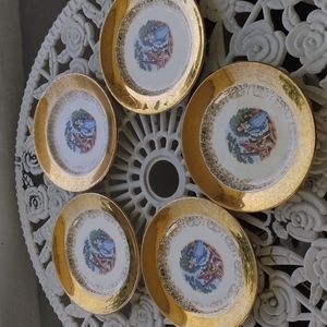 CREST-O-GOLD SABIN WARRANTED 22K PLATE SAUCER VINTAGE COLLECTIBLE